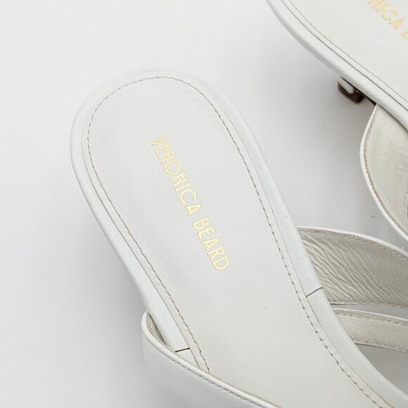 Veronica Beard Alanis Kitten Heel Slide Sandal Women's Coconut Size US9M EU40 - Picture 14 of 14